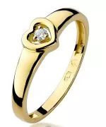 Bonore - Gold 585 - Diamond 0,04 ct ring