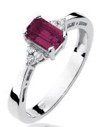 Bonore - White Gold 585 - Ruby 0,8 ct ring