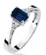 Bonore - White Gold 585 - Sapphire 0,6 ct ring