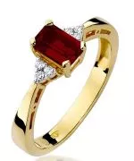 Bonore - Gold 585 - Garnet 0,7 ct ring