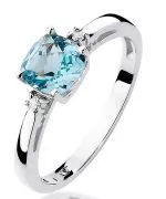 Bonore - White Gold 585 - Topaz 1,1 ct ring