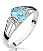 Bonore - White Gold 585 - Topaz 0,5 ct ring