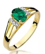 Bonore - Gold 585 - Emerald 0,4 ct ring