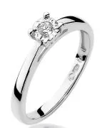 Bonore - White Gold 585 - Diamond 0,08 ct ring