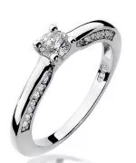Bonore - White Gold 585 - Diamond 0,3 ct ring