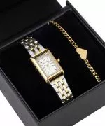 BOWA Paris White Silver-Gold Steel 20 Gift Set ladies watch
