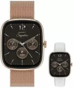 Garett Signature Flow Rose Gold Mesh SET ladies smartwatch