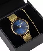 BOWA Praha Navy Blue-Gold Mesh 38 Gift Set ladies watch