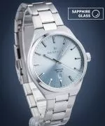 DESTELL Aries Ice Blue Silver Steel Sapphire watch
