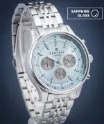 DESTELL Circinus Ice Blue Silver Steel Chronograph Sapphire watch