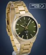 DESTELL Aries Green Gold Steel Sapphire watch