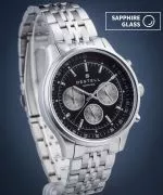 DESTELL Circinus Black Silver Steel Chronograph Sapphire watch