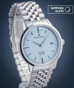 DESTELL Pictor Ice Blue Silver Steel Sapphire watch