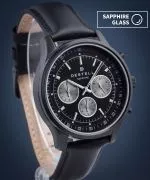 DESTELL Circinus Full Black Leather Chronograph Sapphire watch