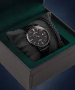 DESTELL Pictor Full Black Sapphire Gift Set gents watch
