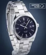 DESTELL Loup Blue Silver Steel Sapphire watch
