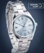 DESTELL Loup Ice Blue Silver Steel Sapphire watch