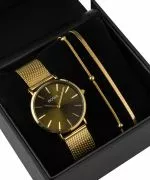 BOWA New York Petite Green-Gold Mesh 34 Gift Set (watch + bracelet)