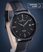 DESTELL Pictor Full Black Leather Sapphire watch