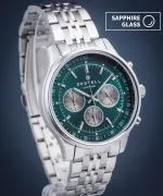 DESTELL Circinus Green Silver Steel Chronograph Sapphire watch