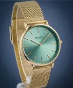 BOWA New York Petite Mint-Gold Mesh 34 women's watch