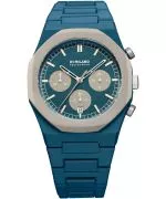 D1 Milano Petrol Blast Polychrono Chronograph watch