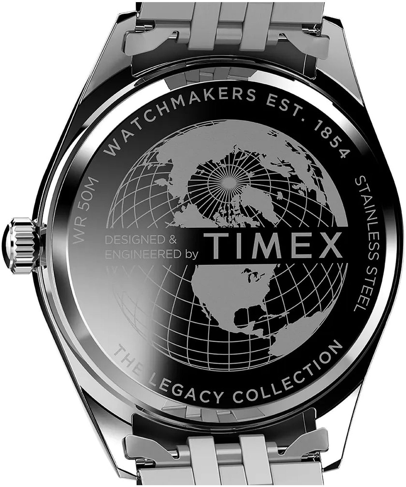 Timex TW2W42700 Orologio Uomo Acciaio | Legacy Quadrante Rosa Calendario