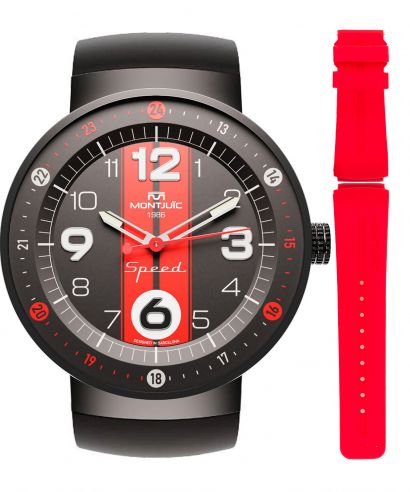 Montjuic Speed Sport Red Stripes PVD watch