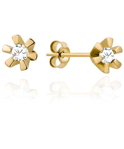 Bonore - Gold 585 - Cubic Zirconia earrings