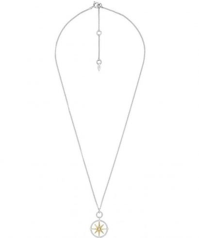 Fossil Sterling Compass Women's Necklace 