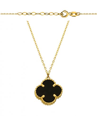 Bonore - Gold 585 - Synthetic Onyx necklace