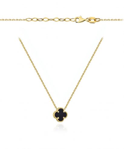 Bonore - Gold 585 - Synthetic Onyx necklace