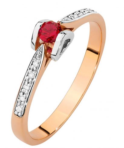 Bonore - Rose Gold 585 - Ruby 0,15 ct ring