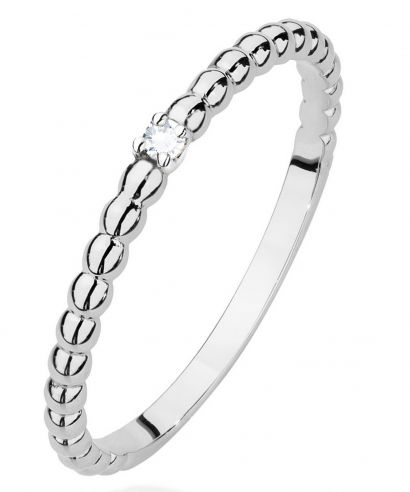 Bonore - White Gold 585 - Diamond 0,02 ct ring