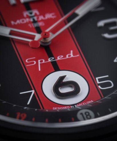 Montjuic Speed Sport Red Stripes PVD watch