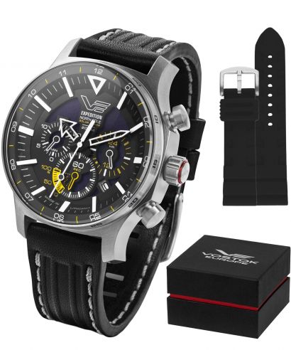 Vostok Europe Expedition North Pole Polar Puppy Solar Power Chronograph Limited Edition SET watch