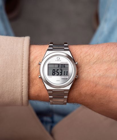 Timex Q Timex® Q80 Continental 39Mm Stainless Steel Bracelet watch