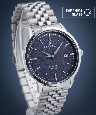 DESTELL Pictor Blue Silver Steel Sapphire watch