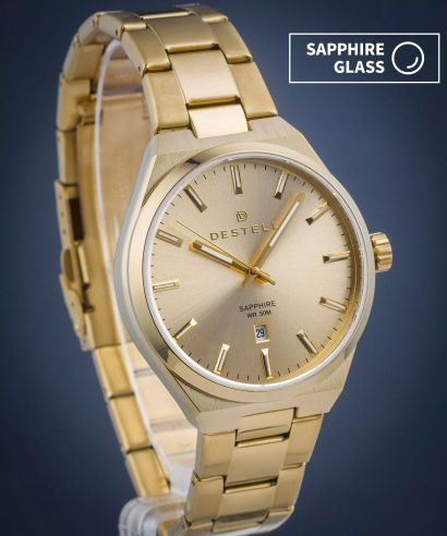 DESTELL Aries Full Gold Steel Sapphire watch