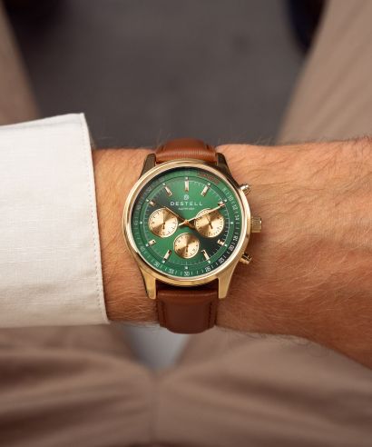 DESTELL Circinus Green Brown Chronograph Sapphire watch