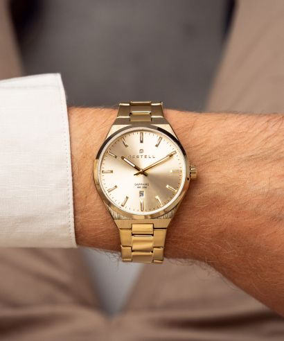 DESTELL Aries Full Gold Steel Sapphire watch