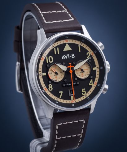 AVI-8 Hawker Hurricane Carey Dual Time Manston Men's Watch