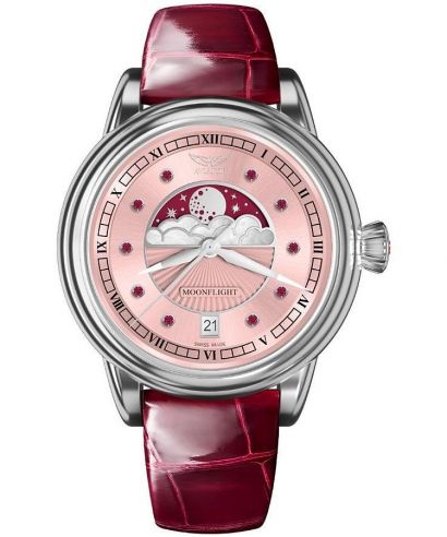 Aviator Moonflight Gemstone Edition Pink Red Ruby Limited Edition ladies watch