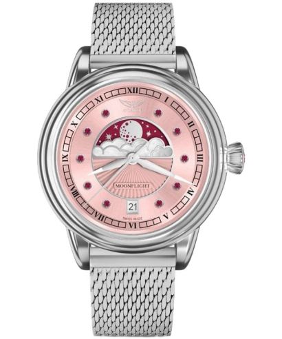 Aviator Moonflight Gemstone Edition Pink Red Ruby Limited Edition ladies watch