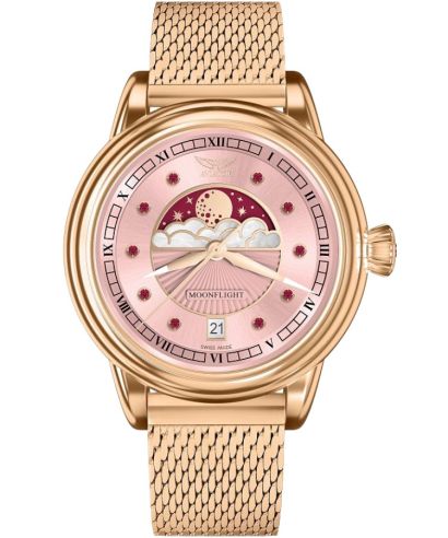 Aviator Moonflight Gemstone Edition Pink Red Ruby Limited Edition ladies watch