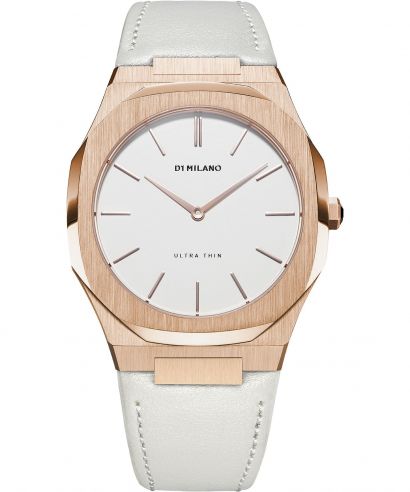D1 Milano Ultra Thin Leather Rose Gold Turtledove watch