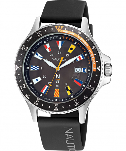 Nautica N83 Cocoa Beach Orologio Uomo In Acciaio Inox, 43 Mm, Quadrante Blu, Movimento Solare Giapponese, Impermeabile 50m