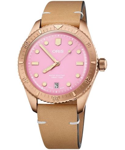 Oris Divers Sixty-Five Cotton Candy Lipstick Pink Bronze watch