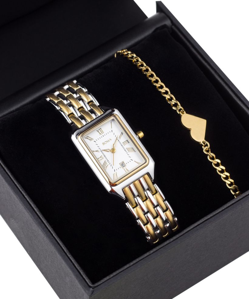 BOWA Barcelona White Silver-Gold Steel 23 Gift Set ladies watch