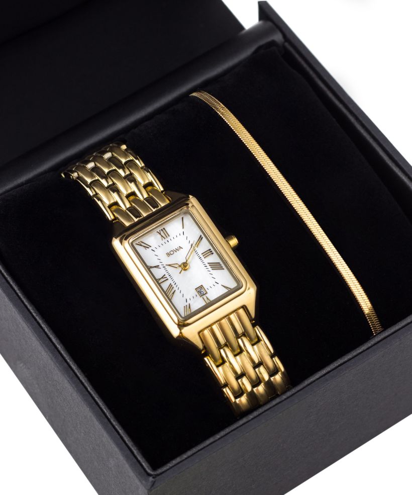 BOWA Barcelona Pearl Gold Steel 23 Gift Set ladies watch